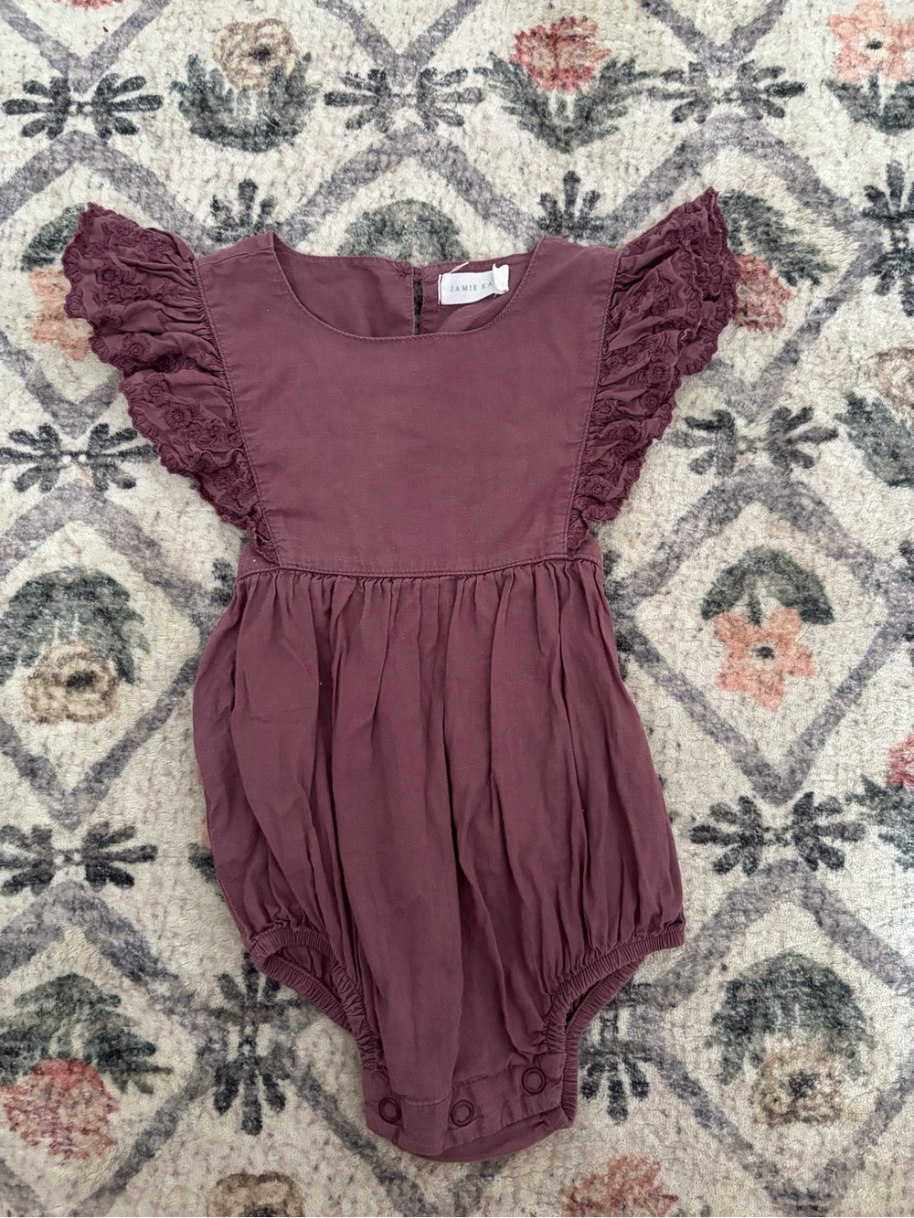 Jamie Kay Mauve Plum Ruffle Sleeve One-Piece